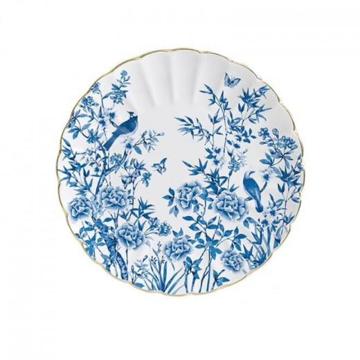 Easy Life Paradise Garden Side Plate - White & Blue 19cm