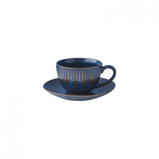 Easy Life Gallery Cup & Saucer Set - Blue 250ml - 1 Pcs