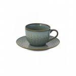 Easy Life Drops Coffee Cup & Saucer Set - Celadon 110ml