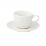 Easy Life Drops Cup & Saucer Set - White 250ml