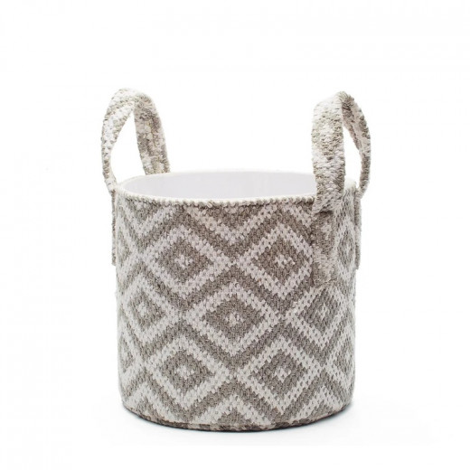 Aratextil Basket Casta, Medium Size,  Beige & White Color
