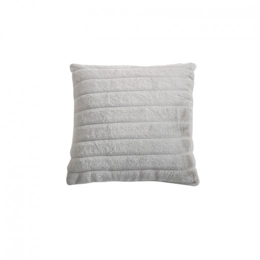 Nova home amara fur cushion cover - grey  45*45 cm