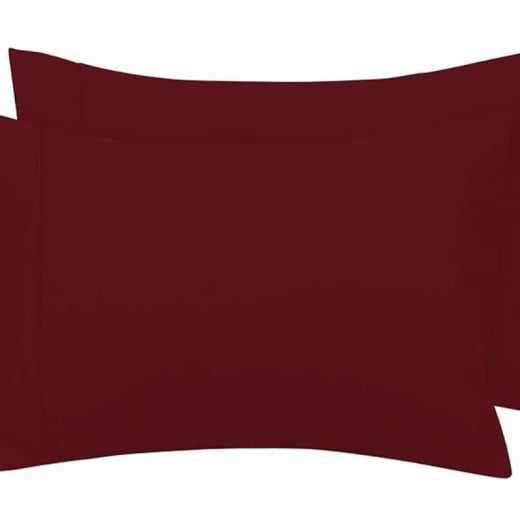 Royale pillow case  plain standard burgandy