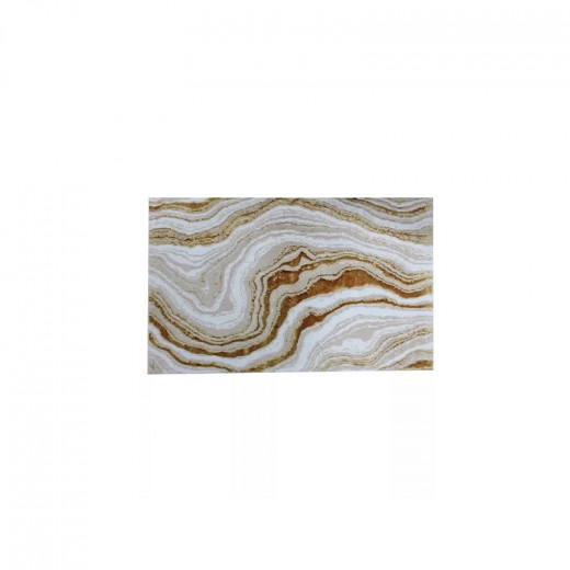 Nova home bath rug stone wave gold 2pcs set