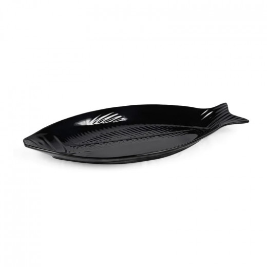 Vague Melamine Fish plate  Black 59.5 cm / 24