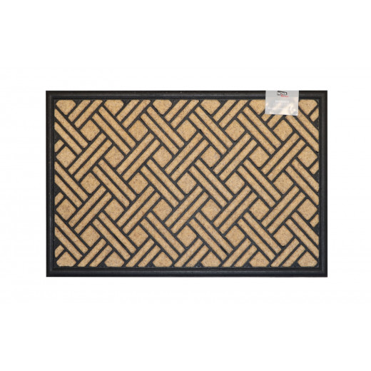 Nova home entrance mat black and beige 45*75 cm