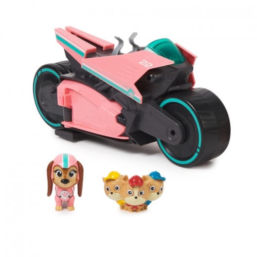 Spin Master PAW Patrol: The Mighty Movie Motorcycle Mighty Pups Liberty and Junior Patroller Toy Figures