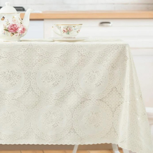 Madam Coco Roni PVC Tablecloth Ecro 100*140 cm