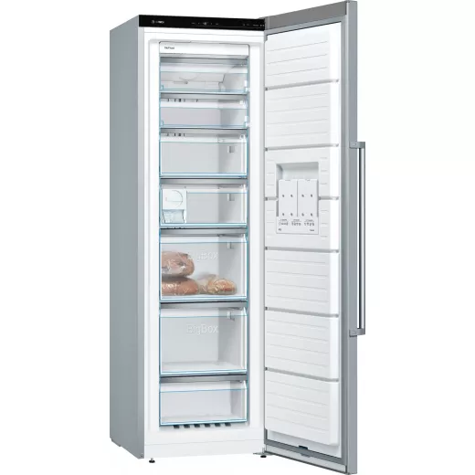 free-standing freezer 186 x 60 cm Stainless steel (with anti-fingerprint) from bosch