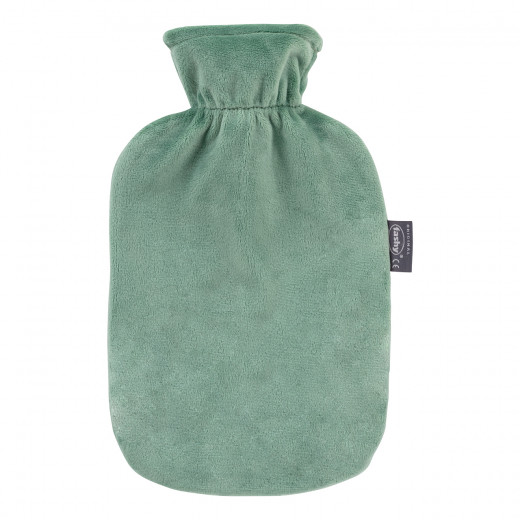 Fashy hot water bottle with cover green