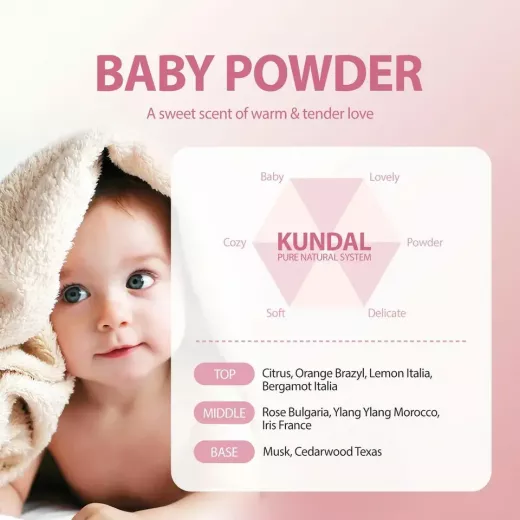 Kundal shampoo honey & macadamia baby powder 500ml