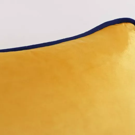 Nova Home Velvet Cushion Cover, Yellow, 47x47 Cm