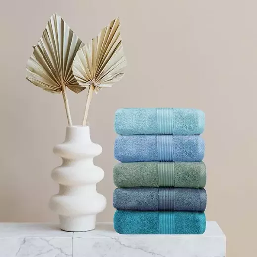 Nova Home 100% Cotton Pretty Collection Towel, Blue Color, Size 70*140
