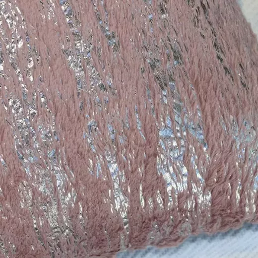 غطاء وسادة هارلو الفضي الفرو, باللون الزهري, 45*45 سم من نوفا هوم