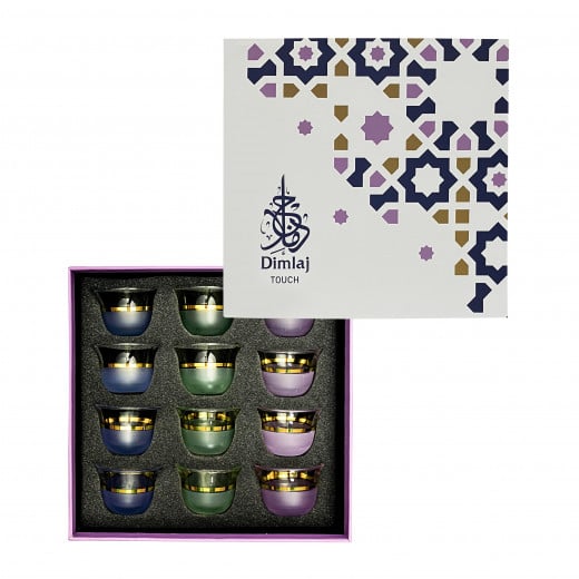 Dimlaj Luminous Set of 12 Pcs Arabic Coffee Cups