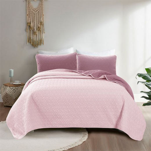Nova Home Cross Bed Spread Set, Purple and Lilac Color, Twin Size