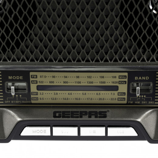 Geepas Rechargeable Radio With Bluetooth, 3-Band Radio