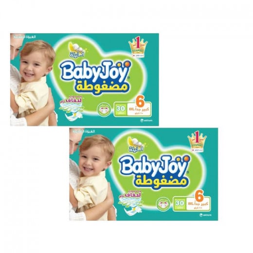 Baby Joy Diapers XXL Size 6, 16+ kg, 30 Pieces, 2 Packs
