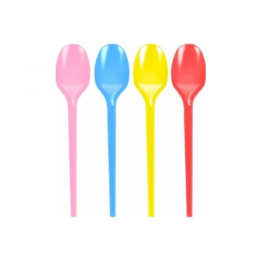 Disposable Plastic Spoons, 24 Pieces
