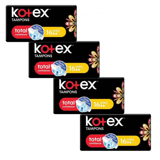 Kotex Tampons Mini, 16 Pcs, 4 Packs