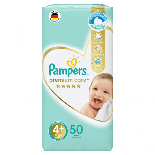 Pampers Premium Care +4 I(10-15kg) 50 Pcs, Plus Douple Pack