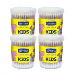 Septona  Kids Plastic Jar Cotton Buds, 100 Pieces, 4 Packs