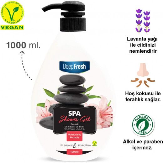 Deepfresh Shower Gel With Cherry Blossom Extract ,1000 Ml, 2 Packs