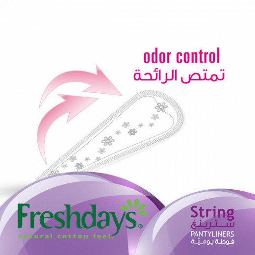 Freshdays Daily Comfort String Pantyliners,  24-Piece, 2 Packs