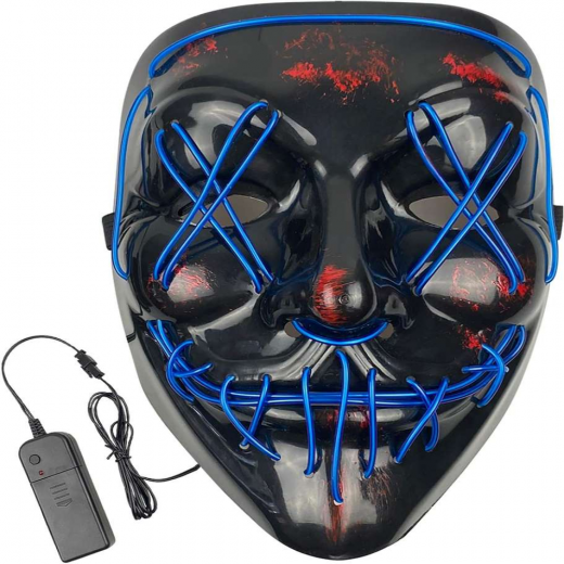 K Costumes | LED Horror Masks Halloween Party Casque Masquerade Light Light in the Dark Scary
