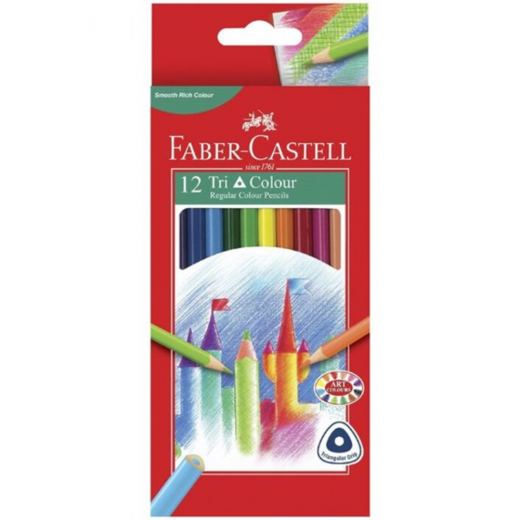 Faber Castell -  Tri Colour Pencils Pack Of 12