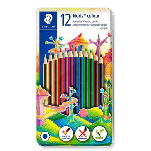 ستيدلر - أقلام تلوين نوريس - علبة ألوان متنوعة 12 قطعة