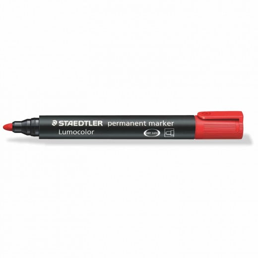 ستيدلر - قلم تحديد دائم برأس قلم تحديد - لون احمر