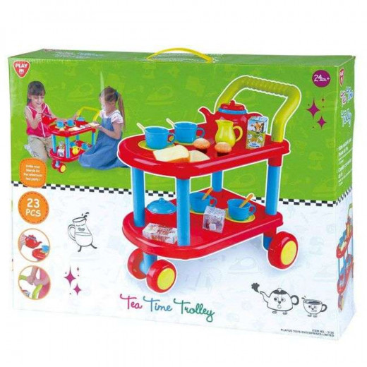 PlayGo Tea Time Trolley Set, 23-piece