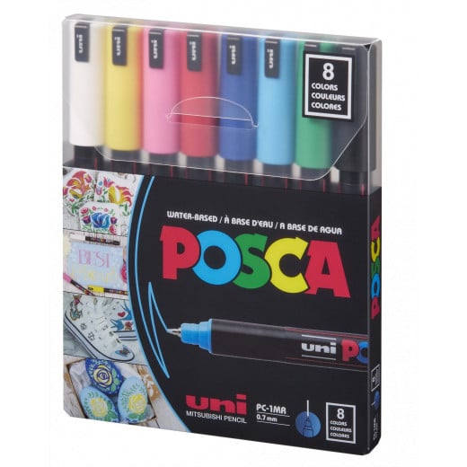 Uni-Ball | Uni Posca Paint Marker Set PC-1MR | 8 Colors