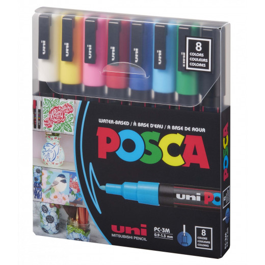 Uni-Ball | Uni Posca Paint Marker Set PC-3M | 8 Colors