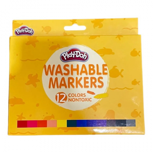 K Toys | Playdoh Washable Markers 12 Pieces