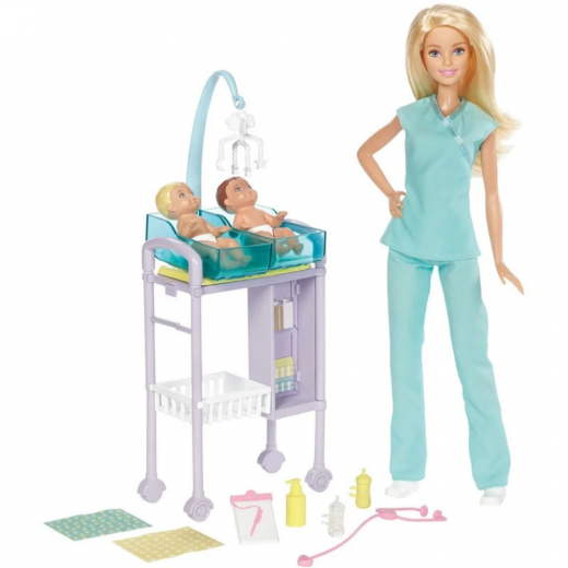 Barbie | You Can Be Anything Baby Doctor Blonde Doll and Playset