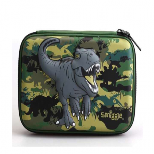 Smiggle | Hardtop Pencil case Pouch for Kids - Dinosaur