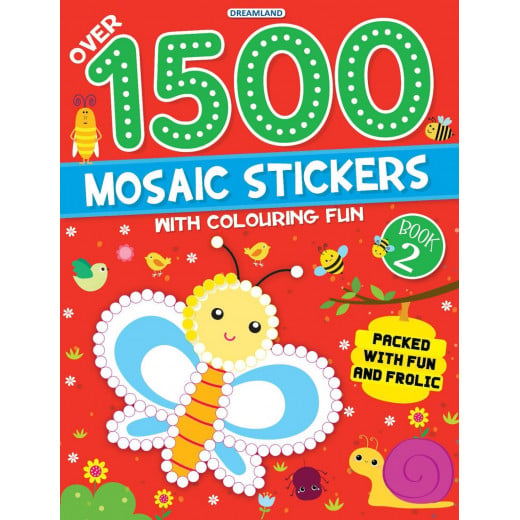 Dreamland 1500 Mosaic Stickers Book with Coloring Fun