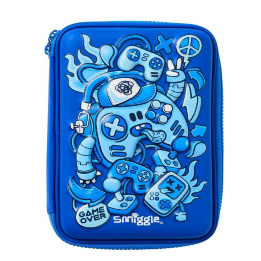 Smiggle | blue pencil case - game over