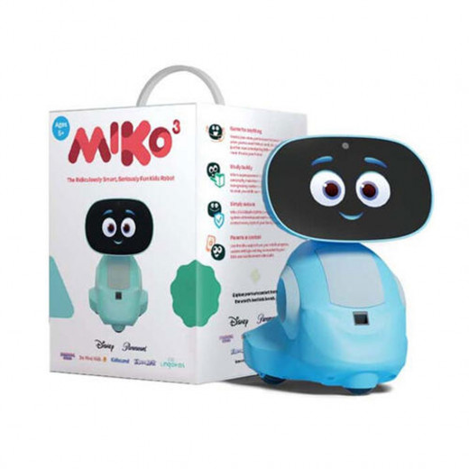 Miko 2 STEM Robot for Playful Learning with Voice Activated AI Tutor, Blue