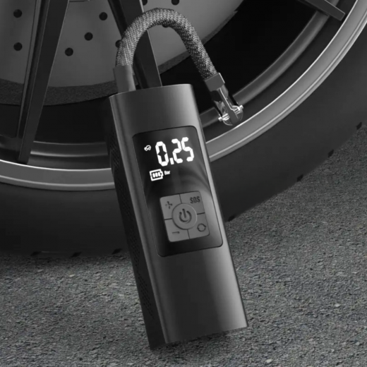 Tire Inflator Portable Air Compressor-130PSI & 6000mAh Portable Air Pump, Accurate Pressure LCD Display, Fast Inflation for Cars, Bikes & Motorcycle Tires, Balls.