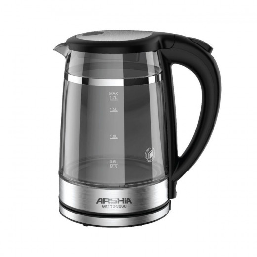 Arshia Double Layered Glass Kettle 1.7 Litre , High temperature resistant glass , 2200 watt