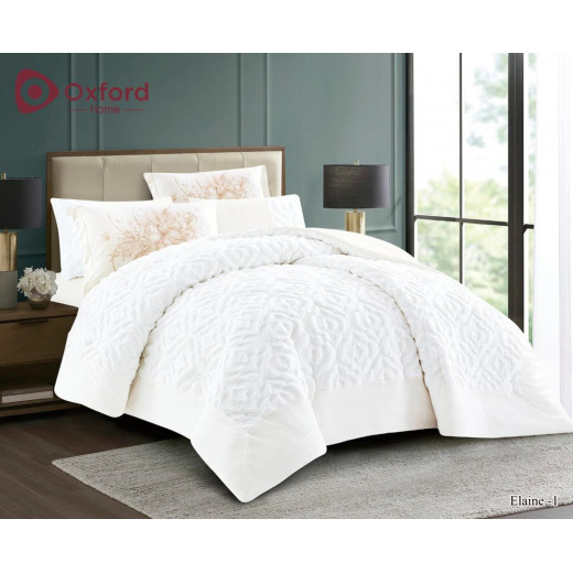 Oxford home elaine flannel comforter set twin size 4 pcs