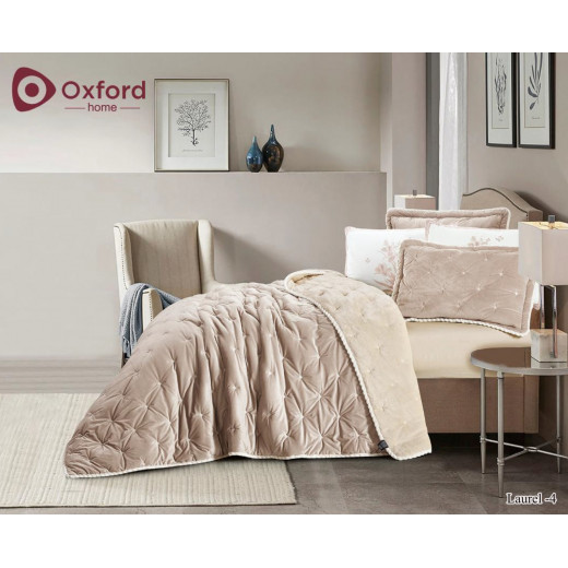 Oxford home laurel flannel comforter set tiwn size 4 pcs