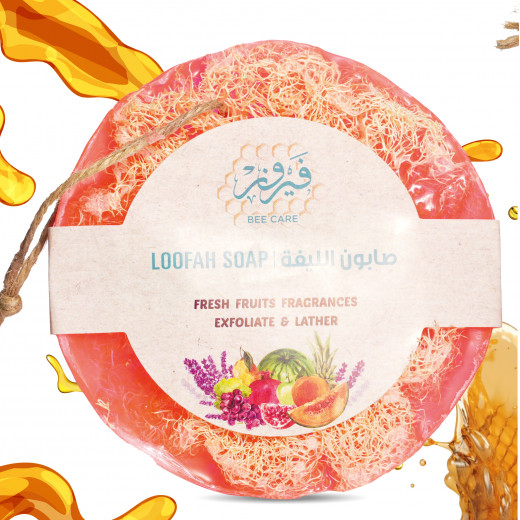 Fairouz Bee Care Pomegranate Loofah Soap