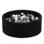 Baby Foam Round Ball Pit without balls - black