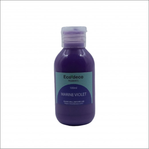 Ecodeco 100ml Marine Violet Color for Resin and Concrete Art