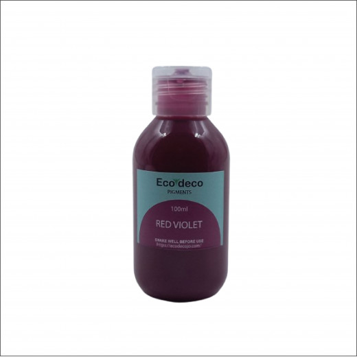 Ecodeco 100ml Red Violet Color for Resin and Concrete Art