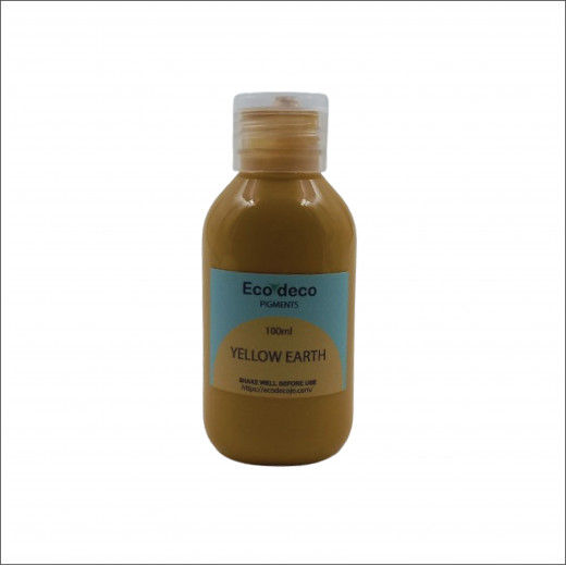 Ecodeco 100ml Yellow Earth Color for Resin and Concrete Art